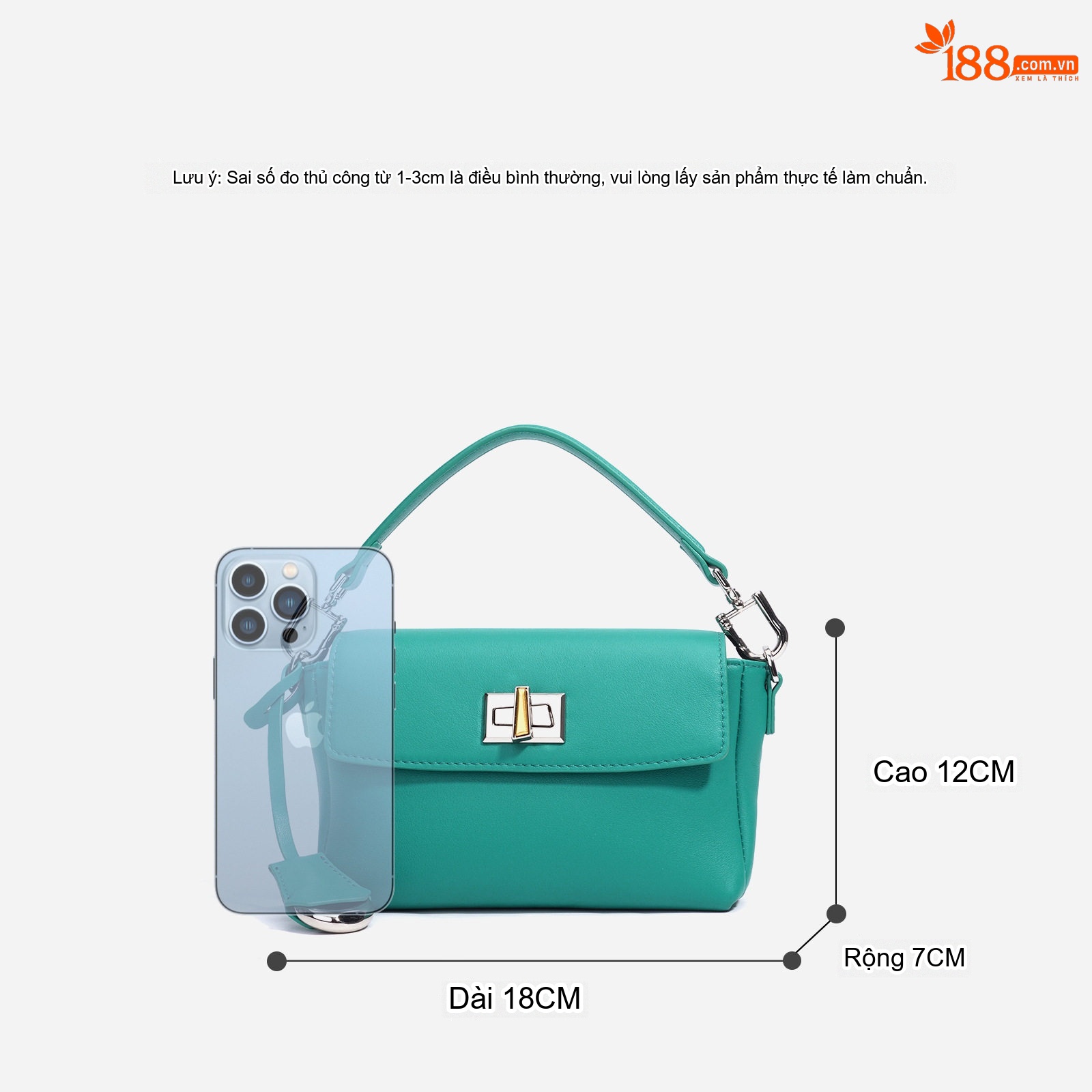 Túi Đeo Chéo Nữ Thiết Kế Tối Giản Phong Cách Hàn Quốc Màu Xanh, Đen, Nâu