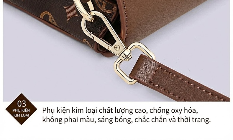 Túi Đeo Chéo Nữ Túi Đeo Vai Nhỏ Kiểu Dáng Vuông Nhỏ Gọn chi tiết 11