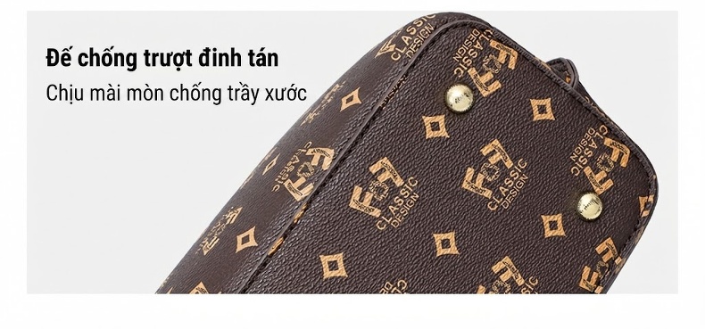 Túi Đeo Chéo Nữ Túi Xách Tay Nữ Túi Đeo Vai Nữ Sức Chứa Lớn Màu Nâu chi tiết 14