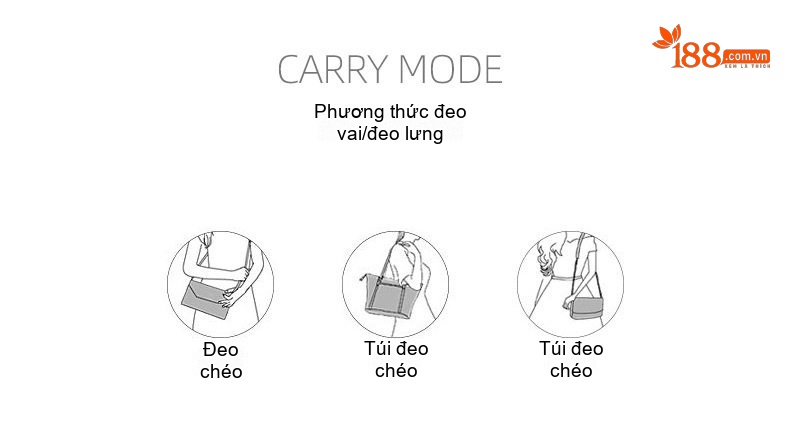 Túi Đeo Chéo Nữ Túi Xách Tay Nữ Túi Đeo Vai Nữ Sức Chứa Lớn Màu Nâu chi tiết 4