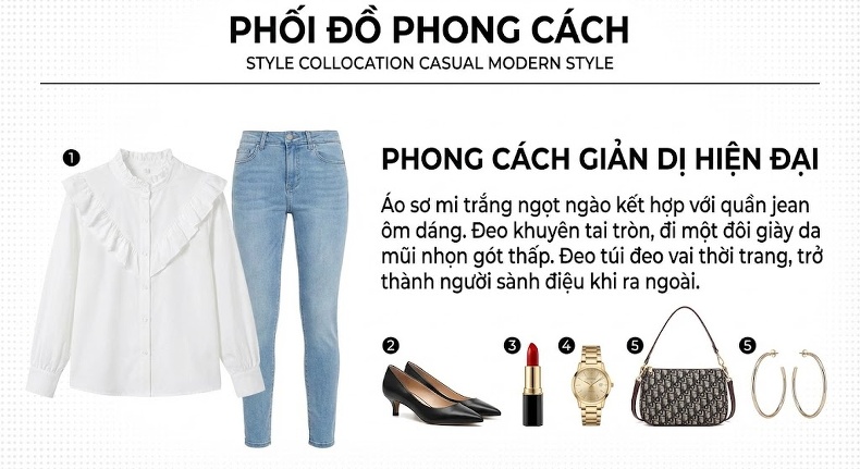 Túi Đeo Chéo Nữ Vải Canvas Dáng Túi Kẹp Nách, Túi Ngực Nhỏ Màu Đen, Be chi tiết 3