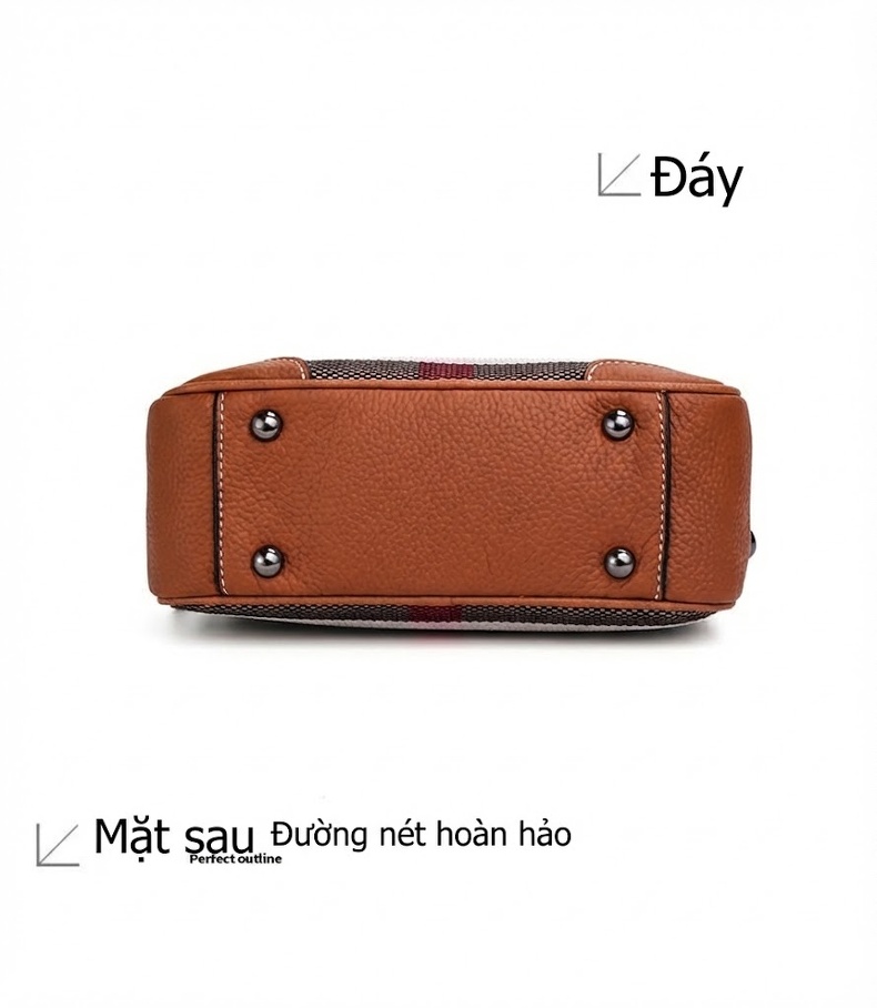 Túi Đeo Chéo Nữ Vải Canvas Phối Da Xách Tay Thời Trang chi tiết 15