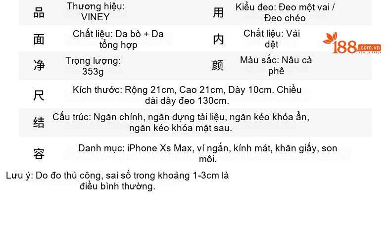 Túi Đeo Chéo/Túi Bụng Nữ Da Thật Phong Cách Ins Màu Nâu Đỏ chi tiết 9