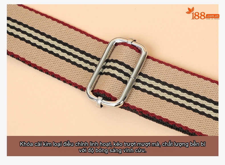Túi Đeo Chéo/Túi Bụng Nữ Da Thật Phong Cách Ins Màu Nâu Đỏ chi tiết 14