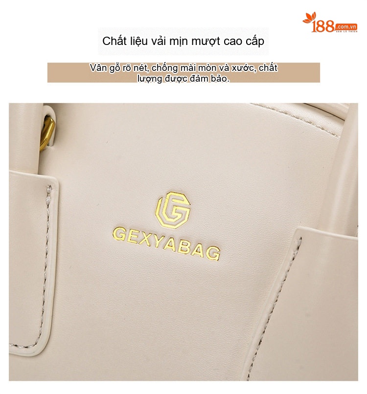 Túi Đeo Chéo/Xách Tay Nữ Mini Thiết Kế Bán Nguyệt Da Bóng Phong Cách Thanh Lịch Màu Đen, Nâu, Trắng Kem chi tiết 7