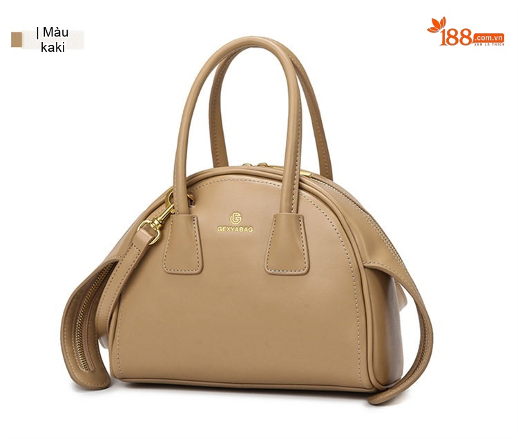 Túi Đeo Chéo/Xách Tay Nữ Mini Thiết Kế Bán Nguyệt Da Bóng Phong Cách Thanh Lịch Màu Đen, Nâu, Trắng Kem chi tiết 18