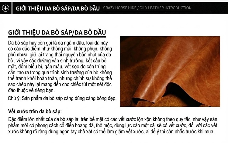 Túi Đeo Hông/Bụng/Chéo Ngực Nam Da Bò Phong Cách Âu Mỹ Màu Nâu, Đen chi tiết 29