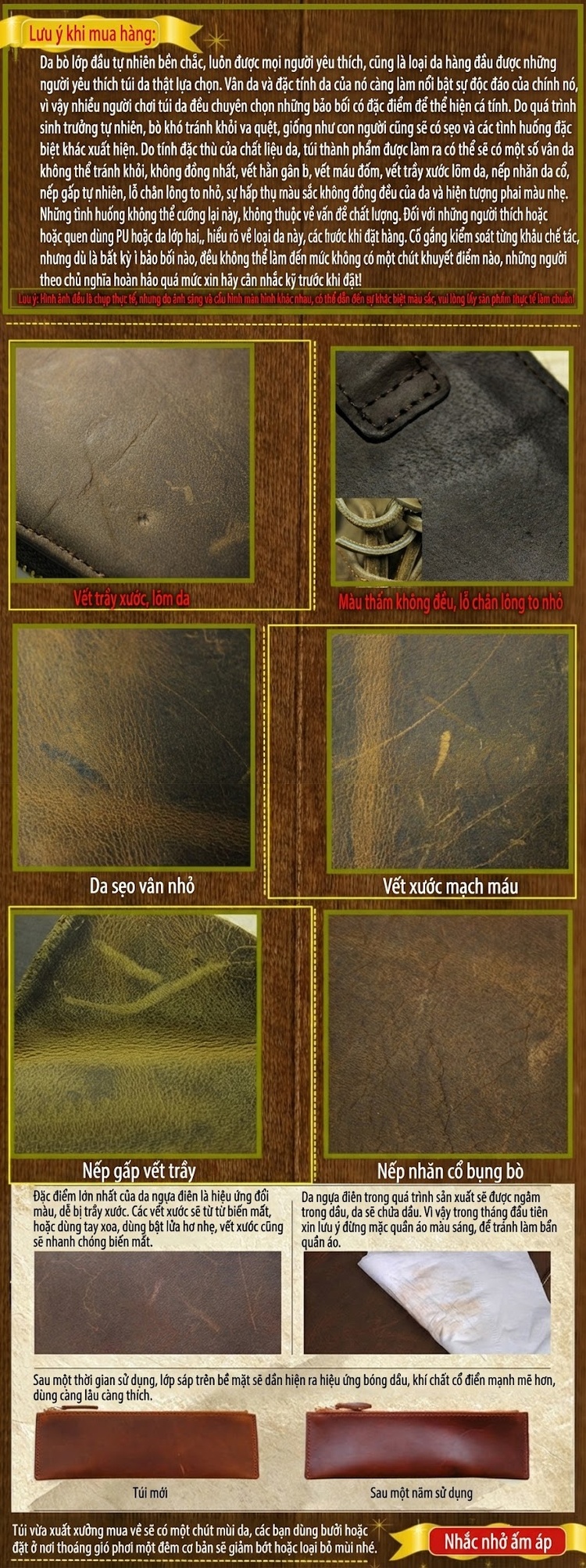 Túi Đeo Hông/Bụng Nam Da Thật Phong Cách Retro Đựng Điện Thoại 6 Inch Màu Nâu, Đen chi tiết 1