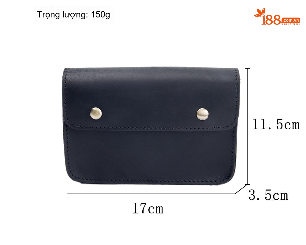 Túi Đeo Hông Da Bò Thật Đựng Điện Thoại 6 Inch Khóa Cài Thắt Lưng Phong Cách Retro Màu Đen, Nâu chi tiết 24
