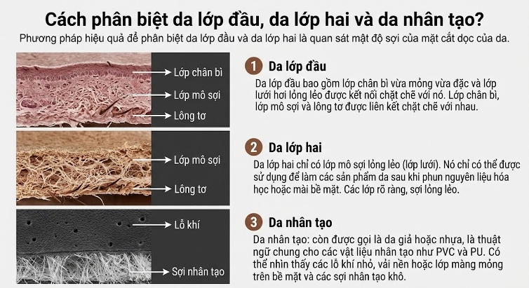 Túi Đeo Hông/Đeo Chéo Nam Da Bò Lớp Đầu Tiên Phong Cách Retro, Thể Thao, Du Lịch - Màu Nâu chi tiết 4