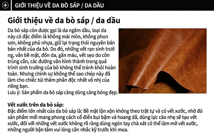 Túi Đeo Hông/Đeo Chéo Nam Da Bò Lớp Đầu Tiên Phong Cách Retro, Thể Thao, Du Lịch - Màu Nâu chi tiết 14