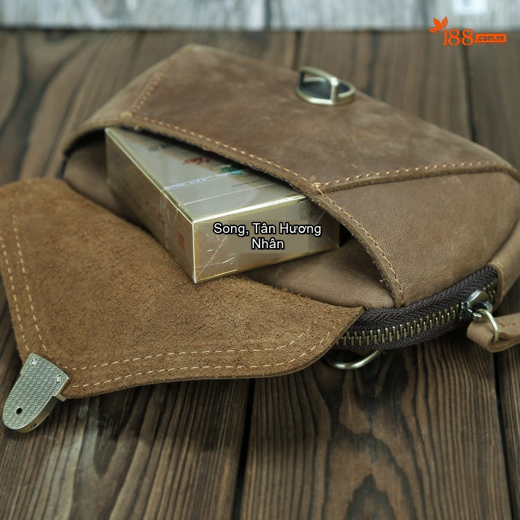 Túi Đeo Hông/Đeo Chéo Nam Da Thật Phong Cách Vintage