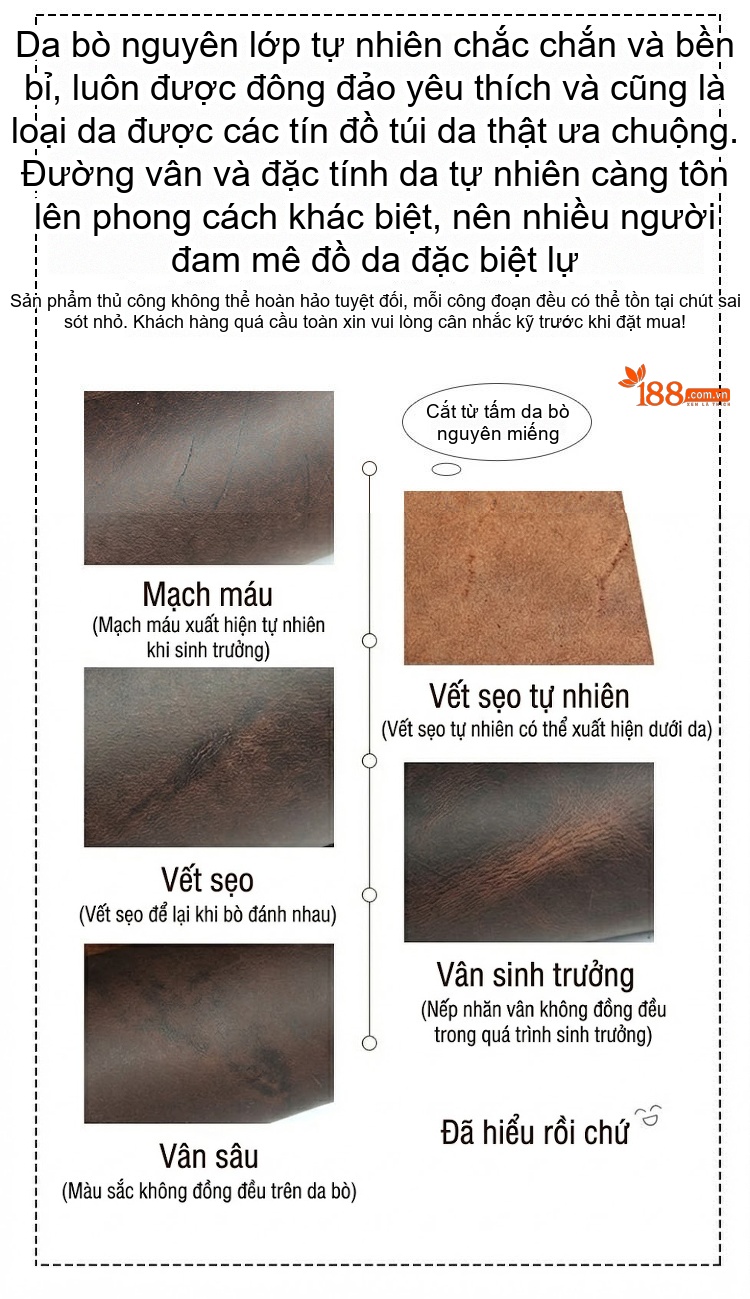 Túi Đeo Hông/Đeo Chéo Nam Da Thật Phong Cách Vintage chi tiết 1