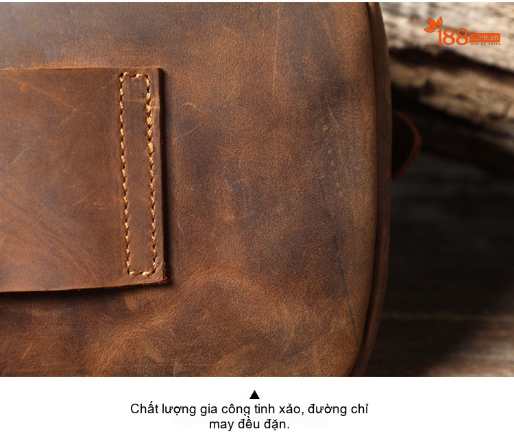 Túi Đeo Hông Nam Da Bò Vintage Đa Năng chi tiết 14