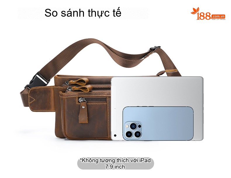 Túi Đeo Hông/Ngực/Bụng Nam Da Thật Phong Cách Retro chi tiết 2