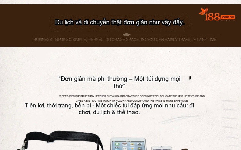 Túi Đeo Hông/Ngực/Chéo Vai Nam Da Thật Chống Trộm Phong Cách Hàn Quốc Màu Đen chi tiết 10
