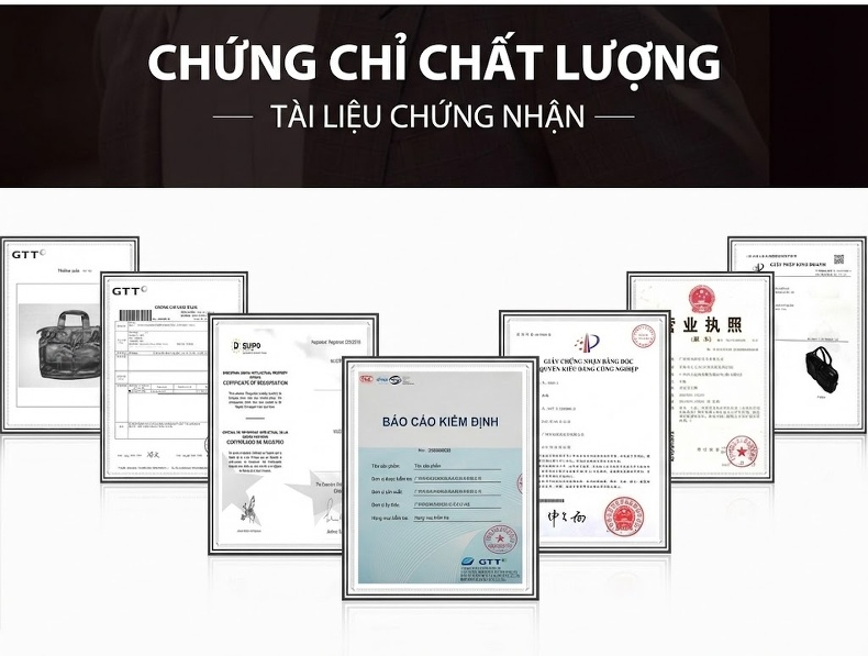 Túi Đeo Hông/Ngực Nam Da Cừu Đa Năng Chống Nước Màu Đen chi tiết 18