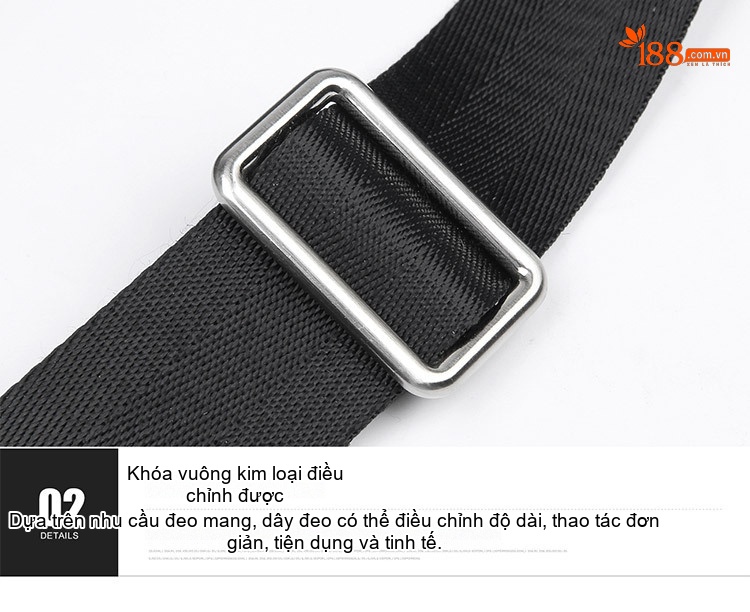 Túi Đeo Hông/Ngực Nam Da Thật Phong Cách Âu Mỹ Màu Đen chi tiết 20