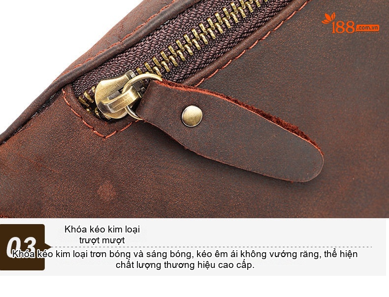 Túi Đeo Hông/Ngực/Vai Nam Da Bò Thời Trang chi tiết 17