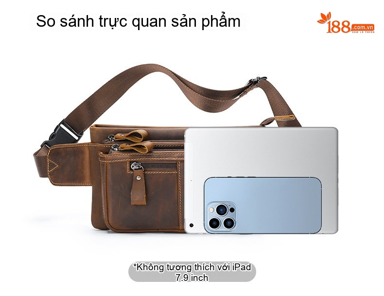 Túi Đeo Hông/Ngực/Vai Nam Da Bò Thời Trang chi tiết 44