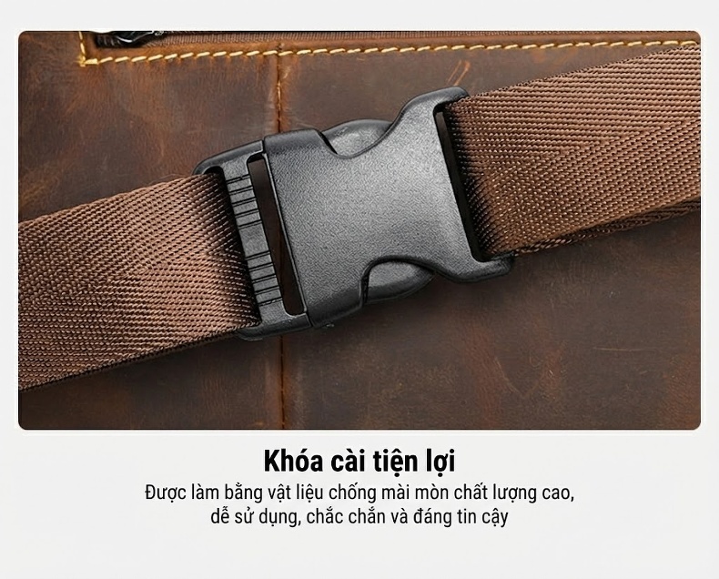 Túi Đeo Hông/Ngực/Vai Nam Da Bò Thời Trang chi tiết 56