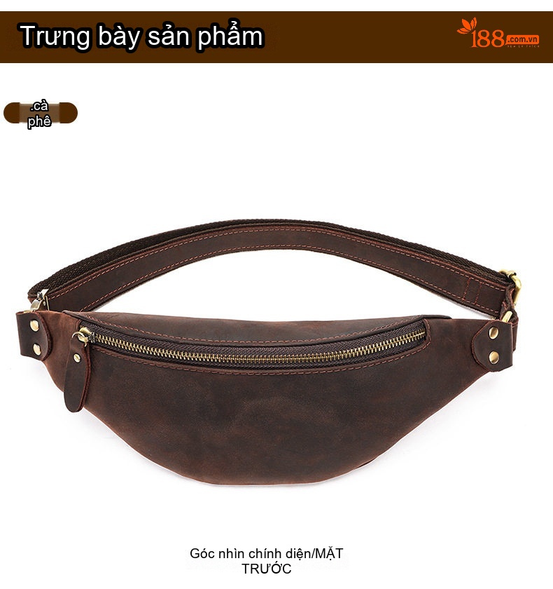 Túi Đeo Hông/Ngực/Vai Nam Da Bò Thời Trang chi tiết 12