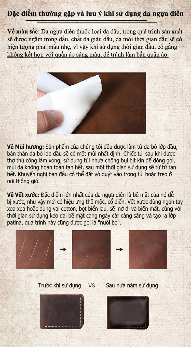 Túi Đeo Nách Nam Da Thật Dáng Clutch Phong Bì Màu Nâu Đỏ chi tiết 14