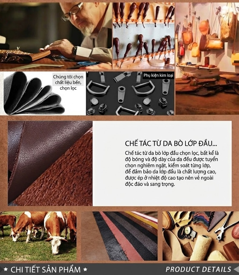 Túi Đeo Ngực/Bụng Nam Da Bò Mềm Mại Kiểu Dáng Đơn Giản Màu Đen chi tiết 2