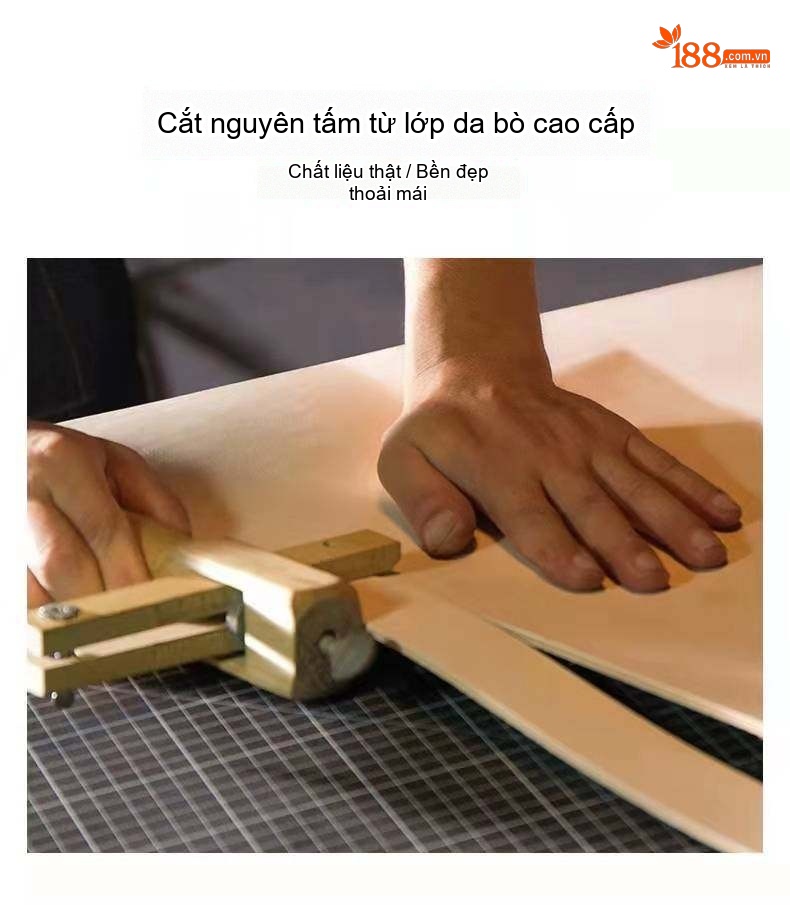 Túi Đeo Ngực/Bụng Nam Da Bò Thật Thủ Công Vintage Đeo Chéo Du Lịch, Đi Phượt Màu Nâu chi tiết 2