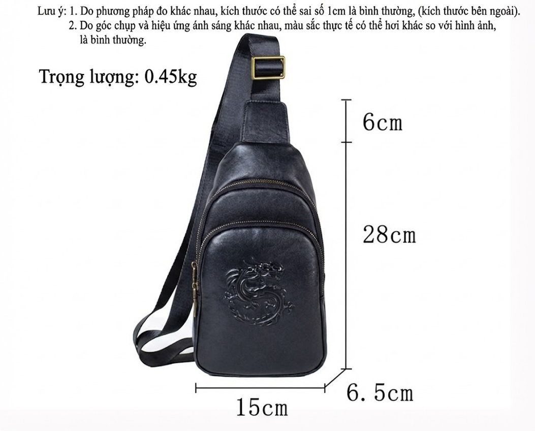 Túi Đeo Chéo Nam Da Bò Thể Thao Du Lịch Ngoài Trời chi tiết 7