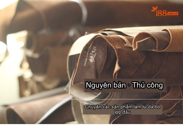 Túi Đeo Ngực/Đeo Chéo Nam Da Bò Lớp Đầu Vintage Dung Tích Lớn Màu Nâu chi tiết 1