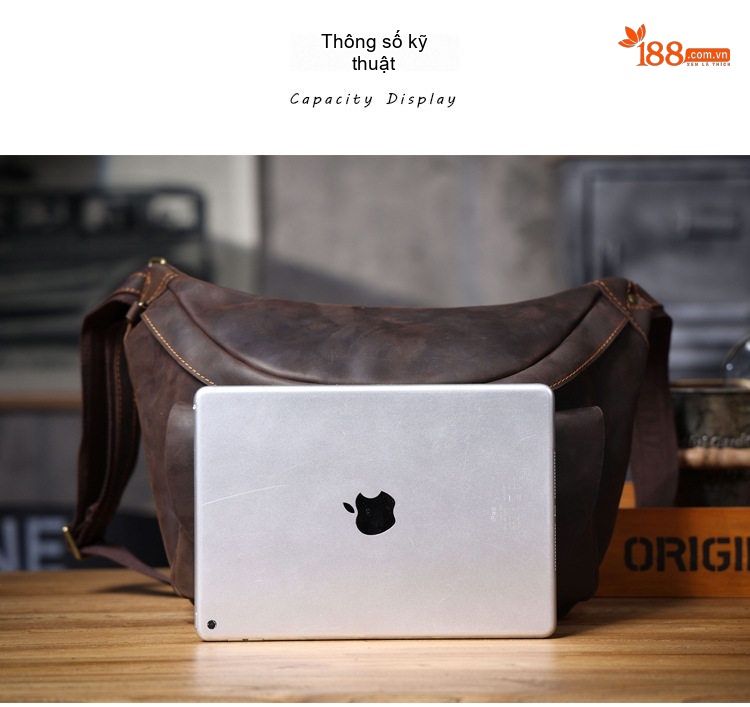Túi Đeo Ngực/Đeo Chéo Nam Da Bò Phong Cách Retro chi tiết 10