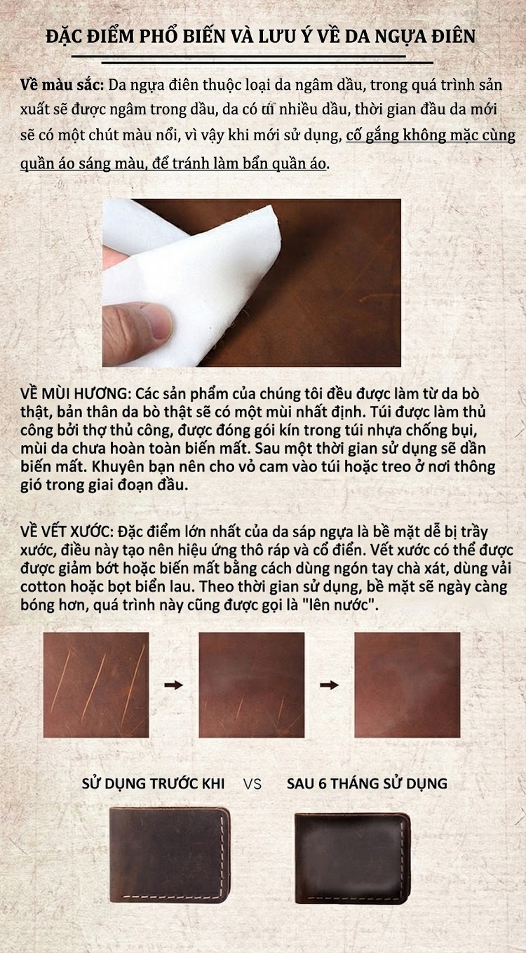 Túi Đeo Ngực/Đeo Chéo Nam Da Bò Phong Cách Retro chi tiết 21