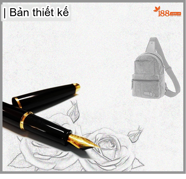 Túi Đeo Ngực/Đeo Chéo Vải Canvas Phối Da Màu Xanh Rêu, Nâu chi tiết 4