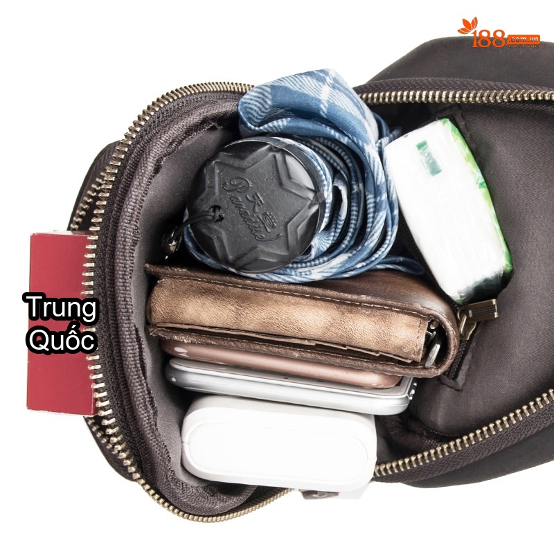 Túi Đeo Ngực Nam Da Bò Đầu Lớp Phong Cách Retro, Túi Đeo Chéo Vai Nam Tính