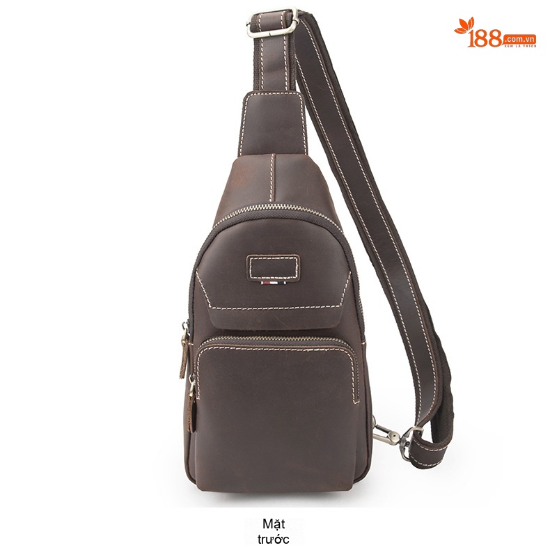 Túi Đeo Ngực Nam Da Bò Đầu Lớp Phong Cách Retro, Túi Đeo Chéo Vai Nam Tính chi tiết 18