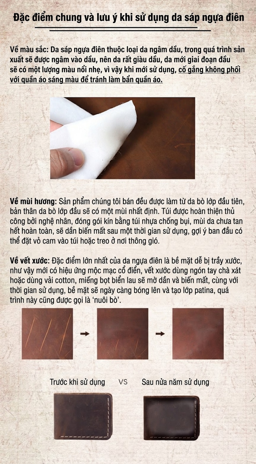 Túi Đeo Ngực Nam Da Bò Đeo Chéo Vai Phong Cách Retro Màu Nâu chi tiết 22