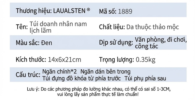 Túi Đeo Ngực Nam Da Bò Thật Đeo Vai Một Bên Phong Cách Thời Trang Màu Đen chi tiết 15