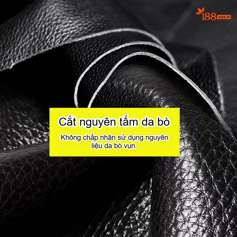 Túi Đeo Ngực Nam Da Bò Thời Trang Đa Năng Màu Đen