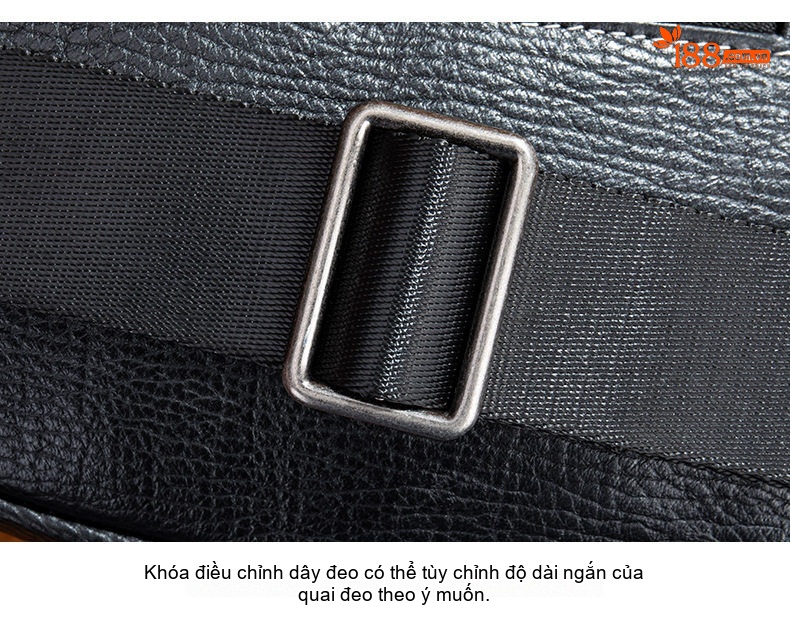 Túi đeo ngực nam da bò thời trang dáng hộp chi tiết 20