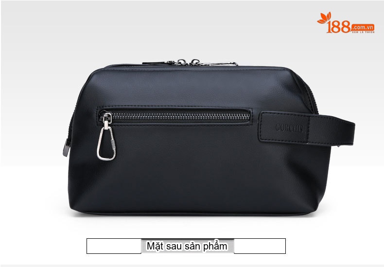 Túi Đeo Tay Nam Da Mềm Sức Chứa Lớn Phong Cách Âu Mỹ Màu Đen, Nâu chi tiết 21