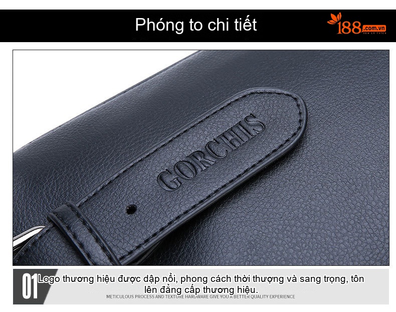 Túi Đeo Tay Nam Da Mềm Sức Chứa Lớn Phong Cách Âu Mỹ Màu Đen, Nâu chi tiết 25