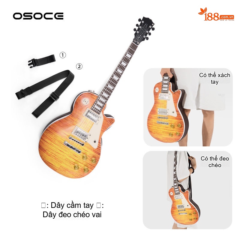 Túi Đeo Vai/Đeo Chéo/Ba Lô Đựng Guitar Điện Da PU Phong Cách Thời Trang Màu Nâu, Đen