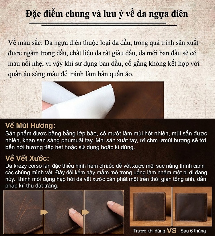 Túi Đeo Vai/Đeo Chéo Nam Da Bò Lớp Đầu Phong Cách Đơn Giản Màu Nâu chi tiết 12