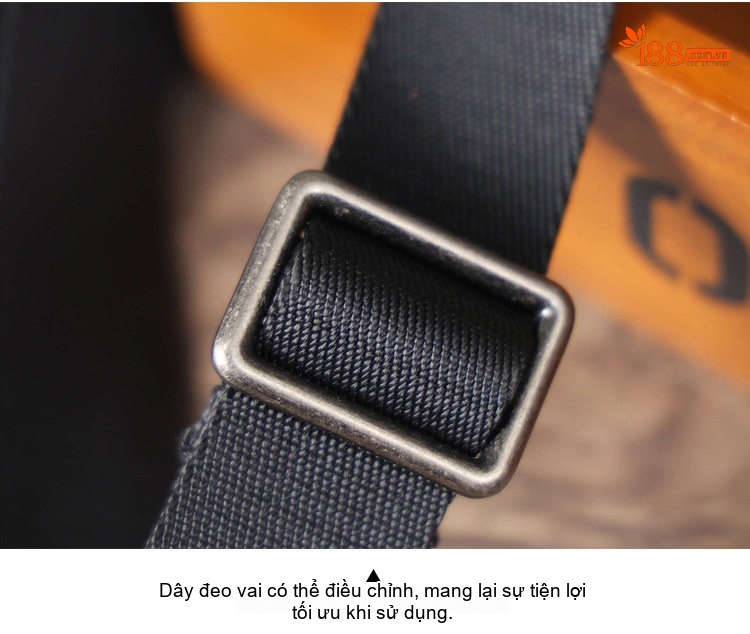 Túi Đeo Vai/Đeo Chéo Nam Da Thật Tầng 1 Phong Cách Casual Màu Đen chi tiết 17