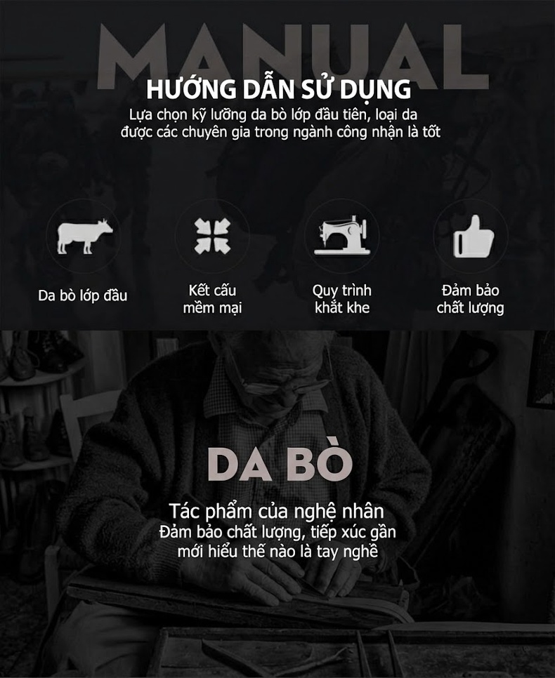 Túi Đeo Vai/Đeo Chéo Nam Da Thật Thủ Công Vintage Màu Nâu chi tiết 2