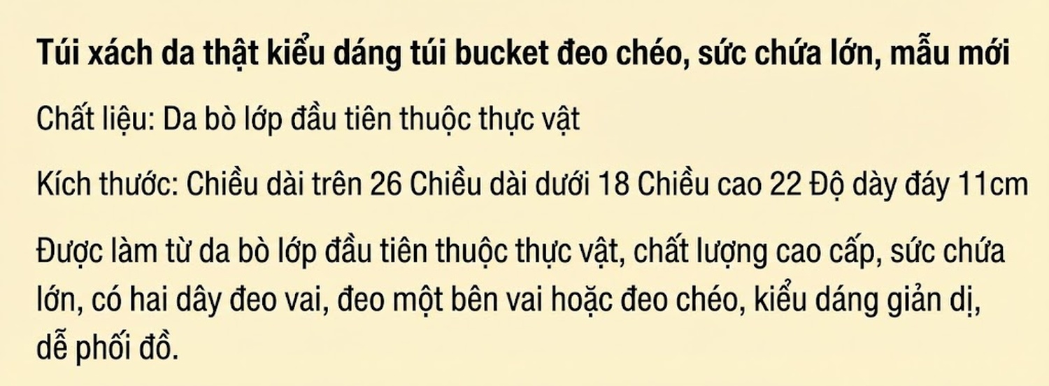 Túi Đeo Vai/Đeo Chéo Nữ Da Bò Dáng Đứng Sức Chứa Lớn Màu Nâu, Đen chi tiết 1