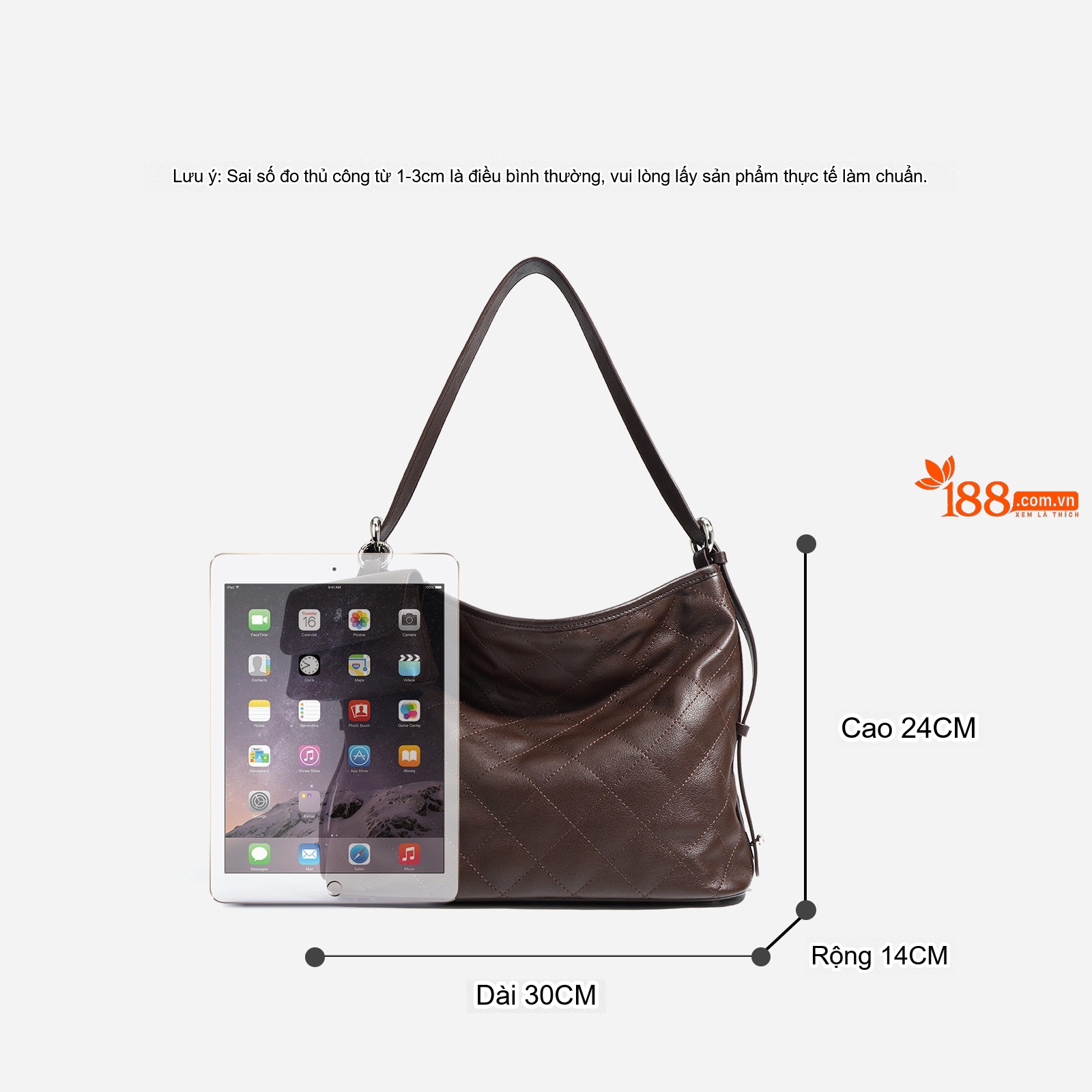 Túi Đeo Vai/Đeo Chéo Nữ Da Bò Hai Lớp Phong Cách Retro, Túi Tote Công Sở Dung Tích Lớn Màu Đen, Nâu