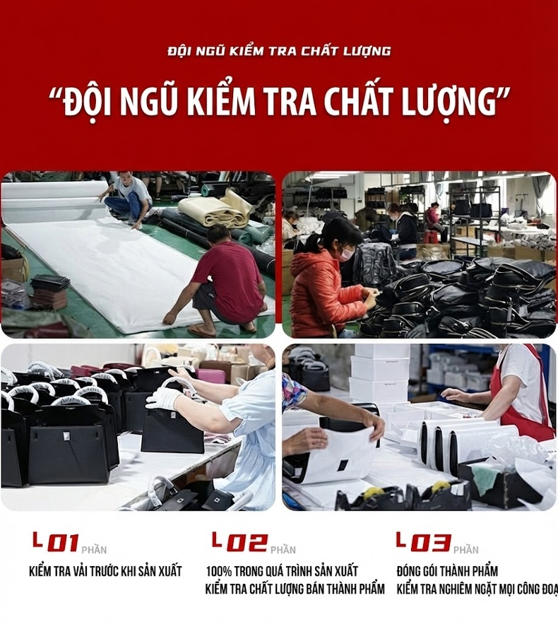 Túi Đeo Vai/Đeo Chéo Nữ Da Bò Quai Xách Chữ D Thời Trang Công Sở Màu Xám chi tiết 29