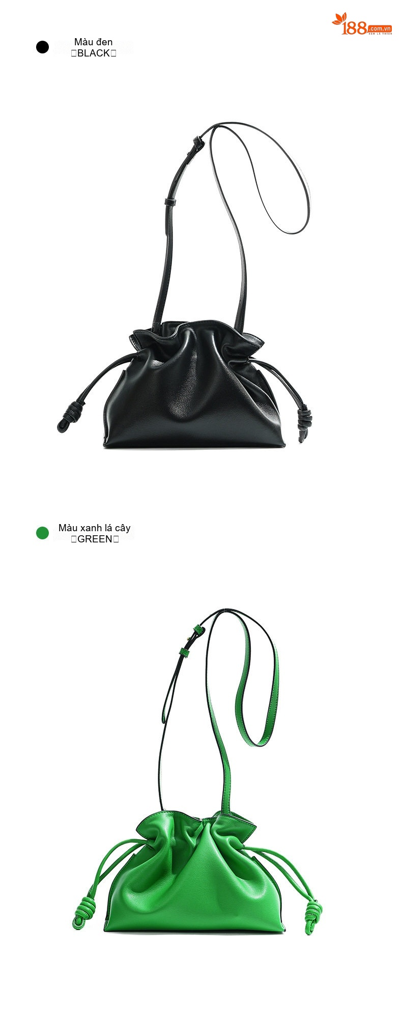 Túi Đeo Vai/Đeo Chéo Nữ Da Bò Rút Dây Kiểu Flamenco/Cloud Bag Màu Nâu, Kem chi tiết 21